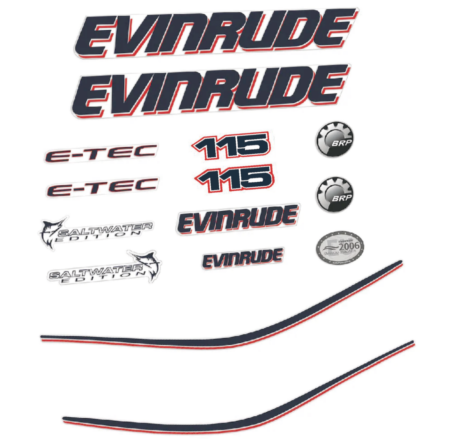 Tarrat Evinrude 115HV I perämoottori valkoinen katte