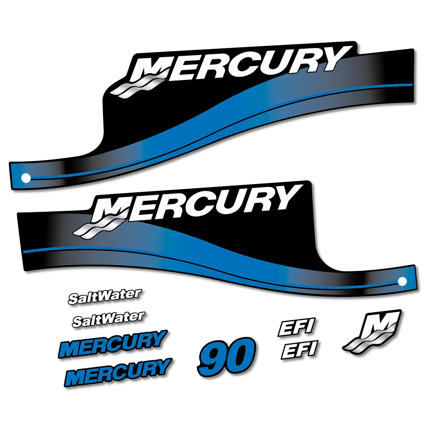 Tarrat Yhteensopiva Mercury 90HV Nelitahtimoottori EFI SaltWater perämoottori vinyylitarrat