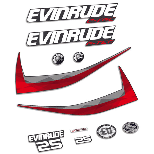 Tarrat Evinrude 25HV E-tec 2011-2014 Harmaa katte perämoottori vinyylitarrat