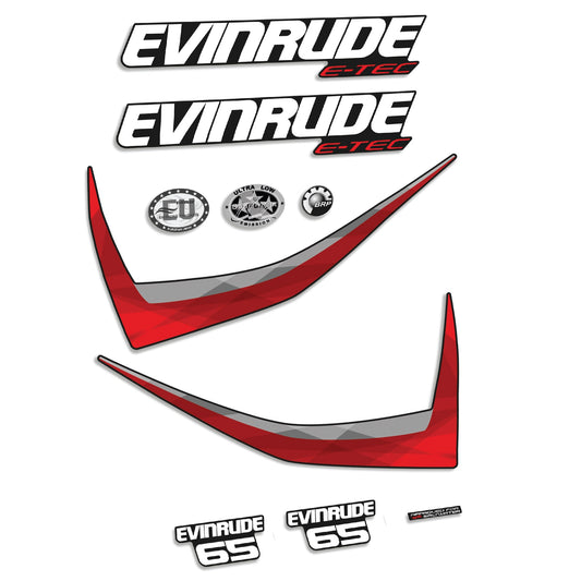 Tarrat Evinrude 65HV E-tec 2014-2015 Harmaa katte perämoottori vinyylitarrat