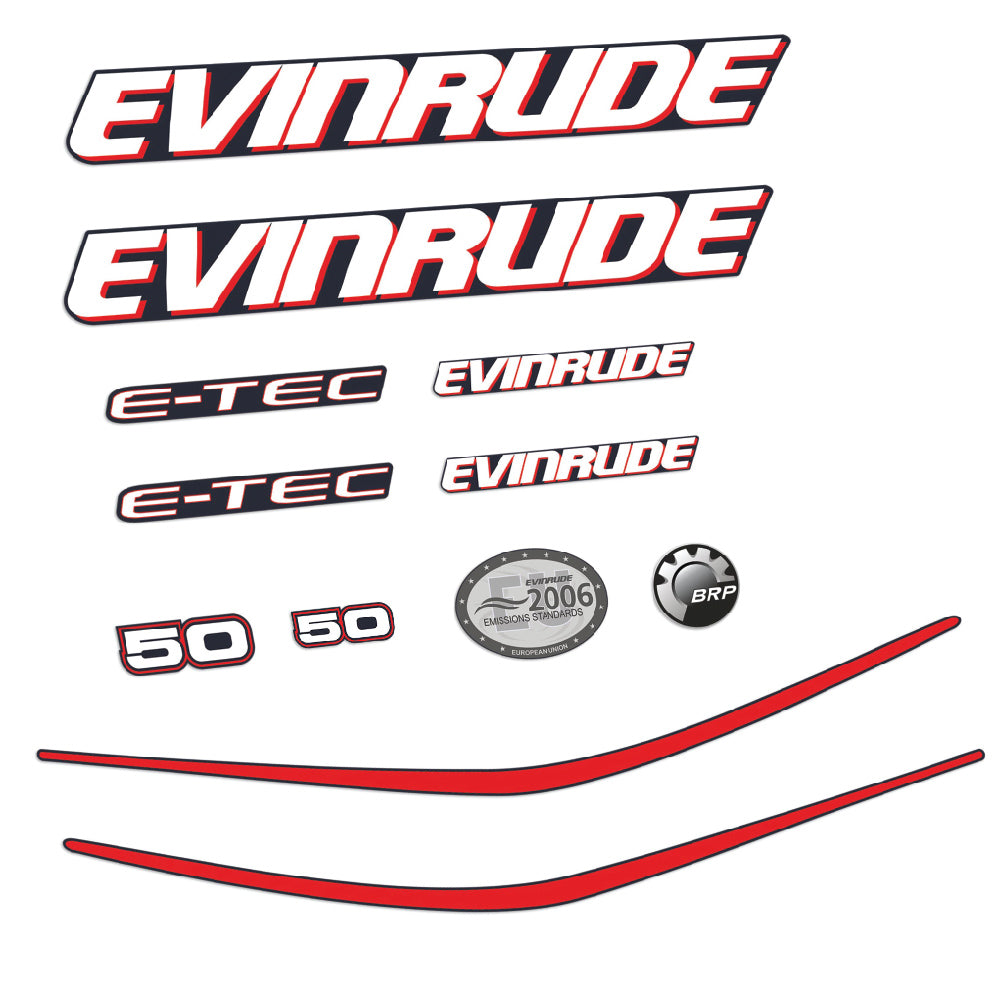 Tarrat Evinrude 50HV E-tec Perämoottori vinyylitarrat