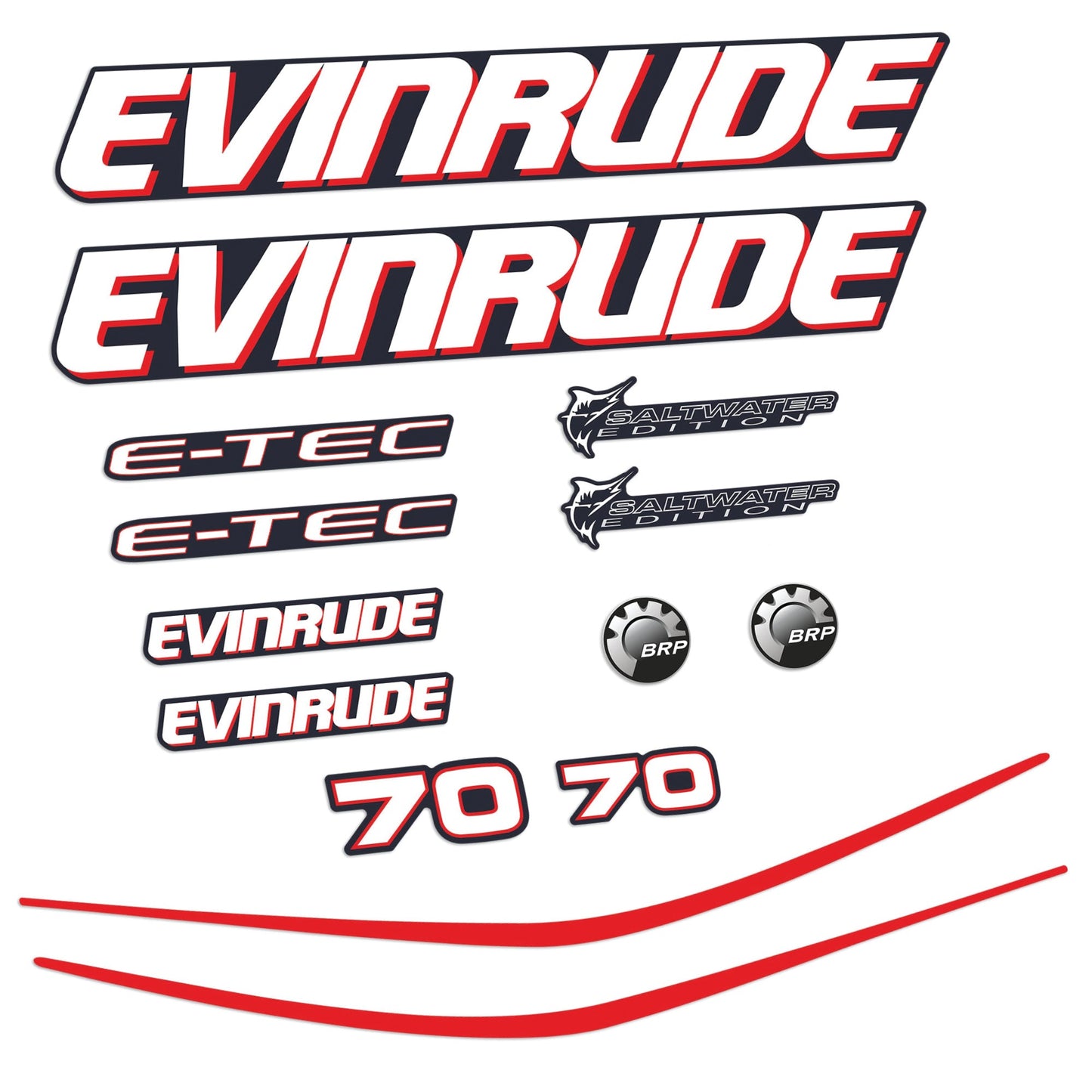 Tarrat Evinrude 70HV E-tec perämoottori vinyylitarrat