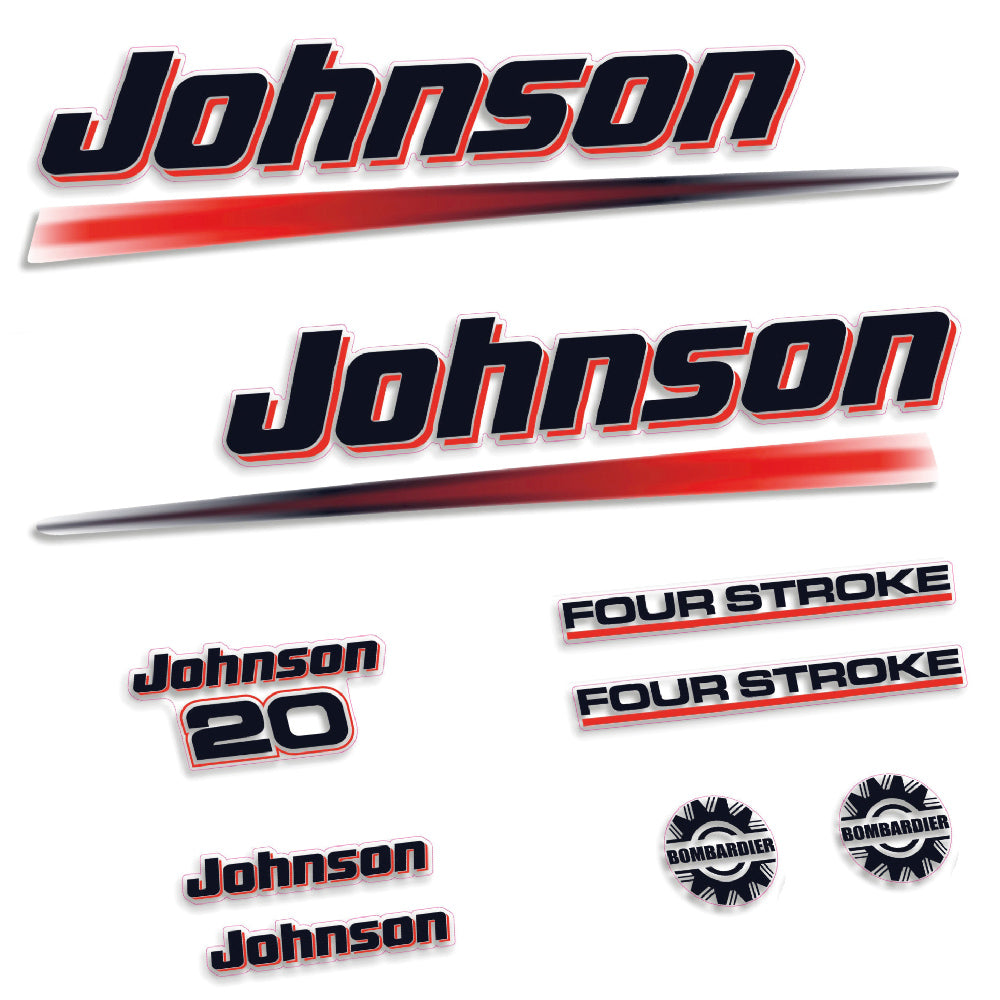 Tarrat Johnson 20HV Nelitahtimoottori perämoottori vinyylitarrat