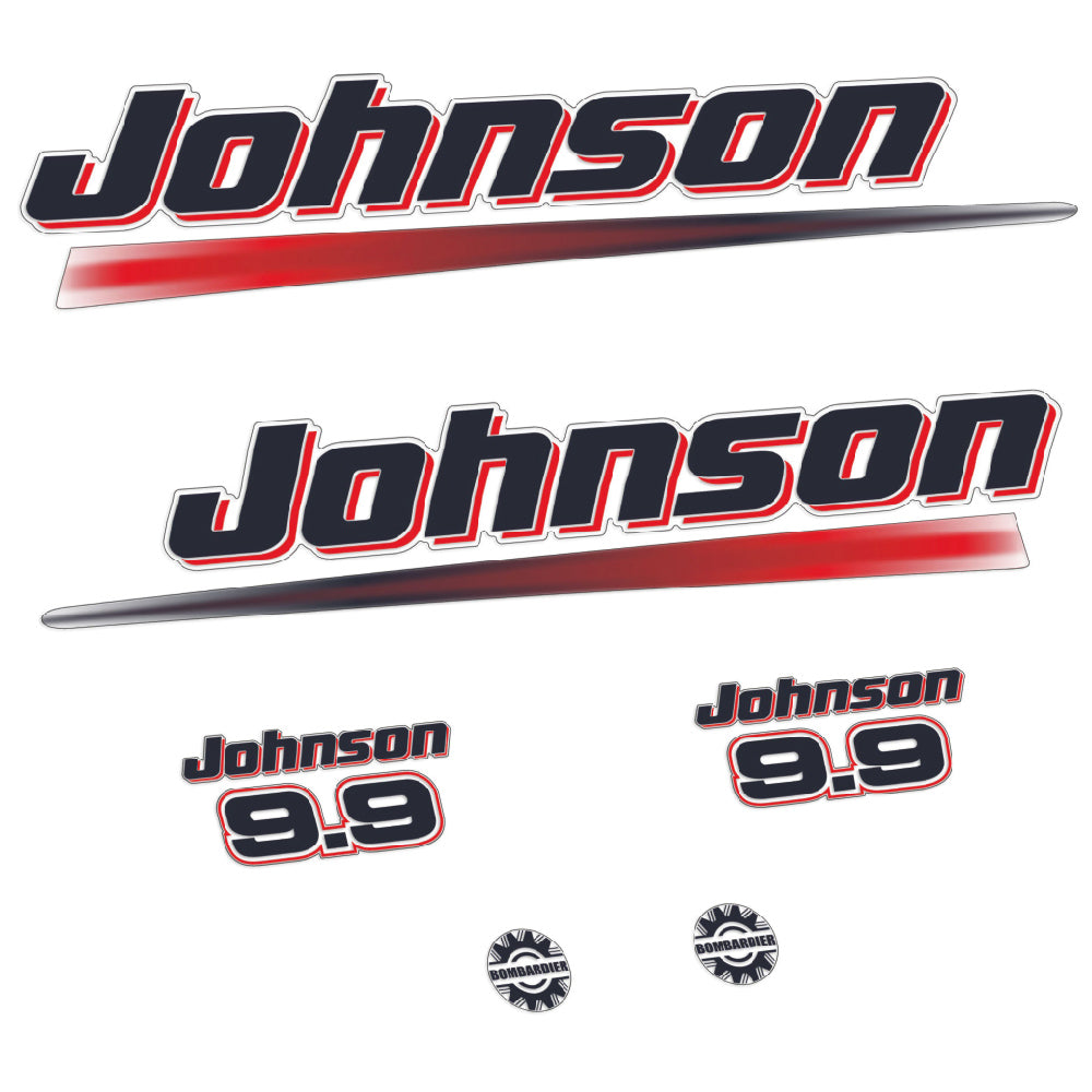 Tarrat Johnson 9.9HV Kaksitahtimoottori perämoottori vinyylitarrat