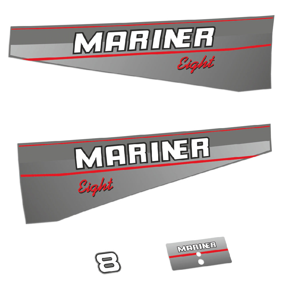 Tarrat Mariner 8HV Kahdeksan 1991-1996 kaksitahtimoottori perämoottori vinyylitarrat