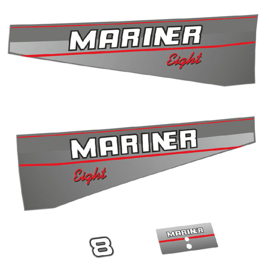 Tarrat Mariner 8HV Kahdeksan 1991-1996 kaksitahtimoottori perämoottori vinyylitarrat