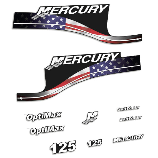 Tarrat Mercury 125HV Optimax SaltWater USA-lippu edition perämoottori vinyylitarrat