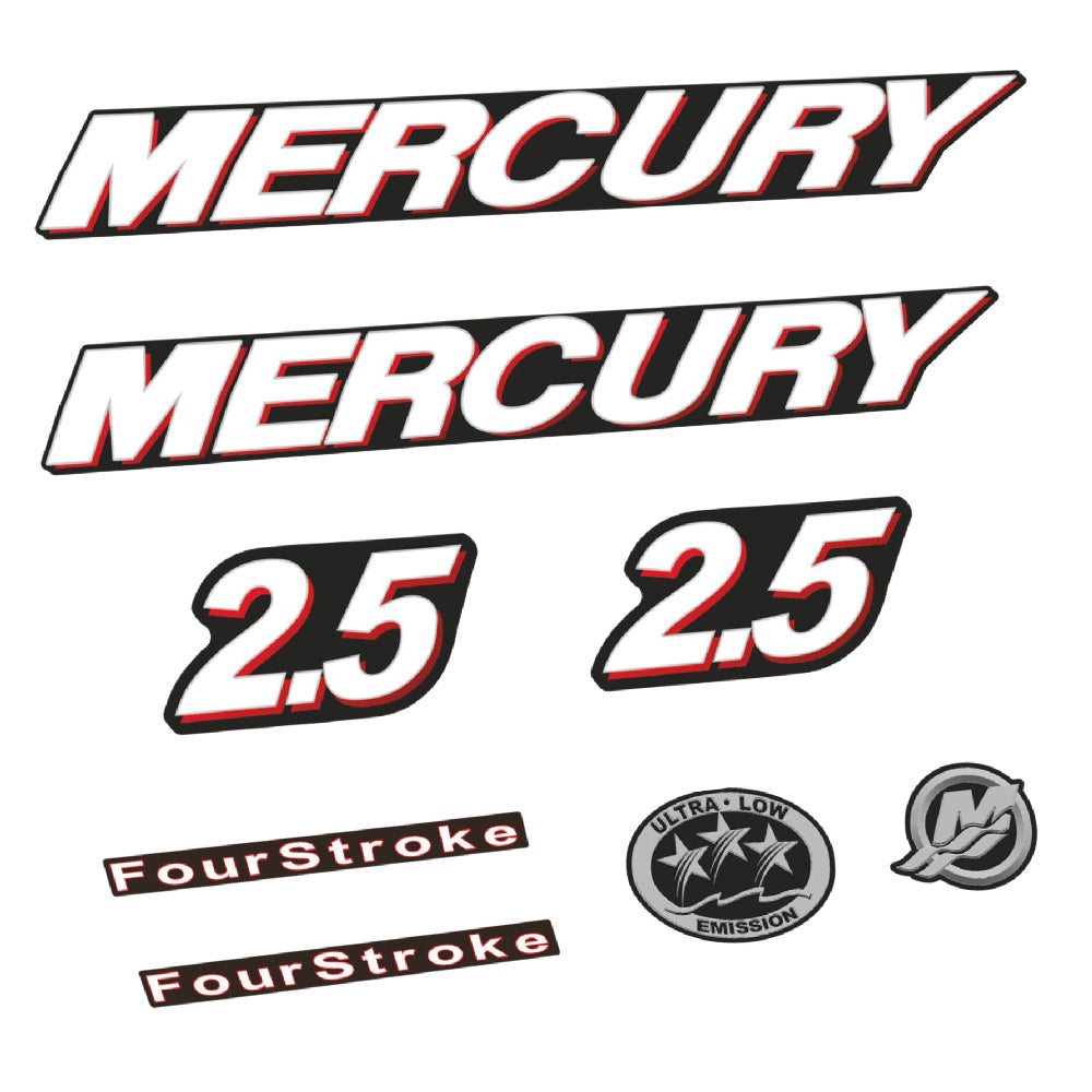 Tarrat Mercury 2.5HV Nelitahtimoottori perämoottori vinyylitarrat