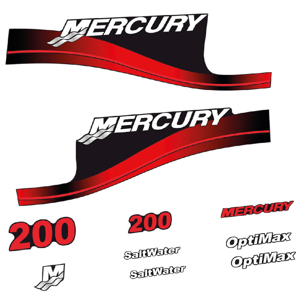Tarrat Yhteensopiva Mercury 200HV Optimax SaltWater perämoottori vinyylitarrat