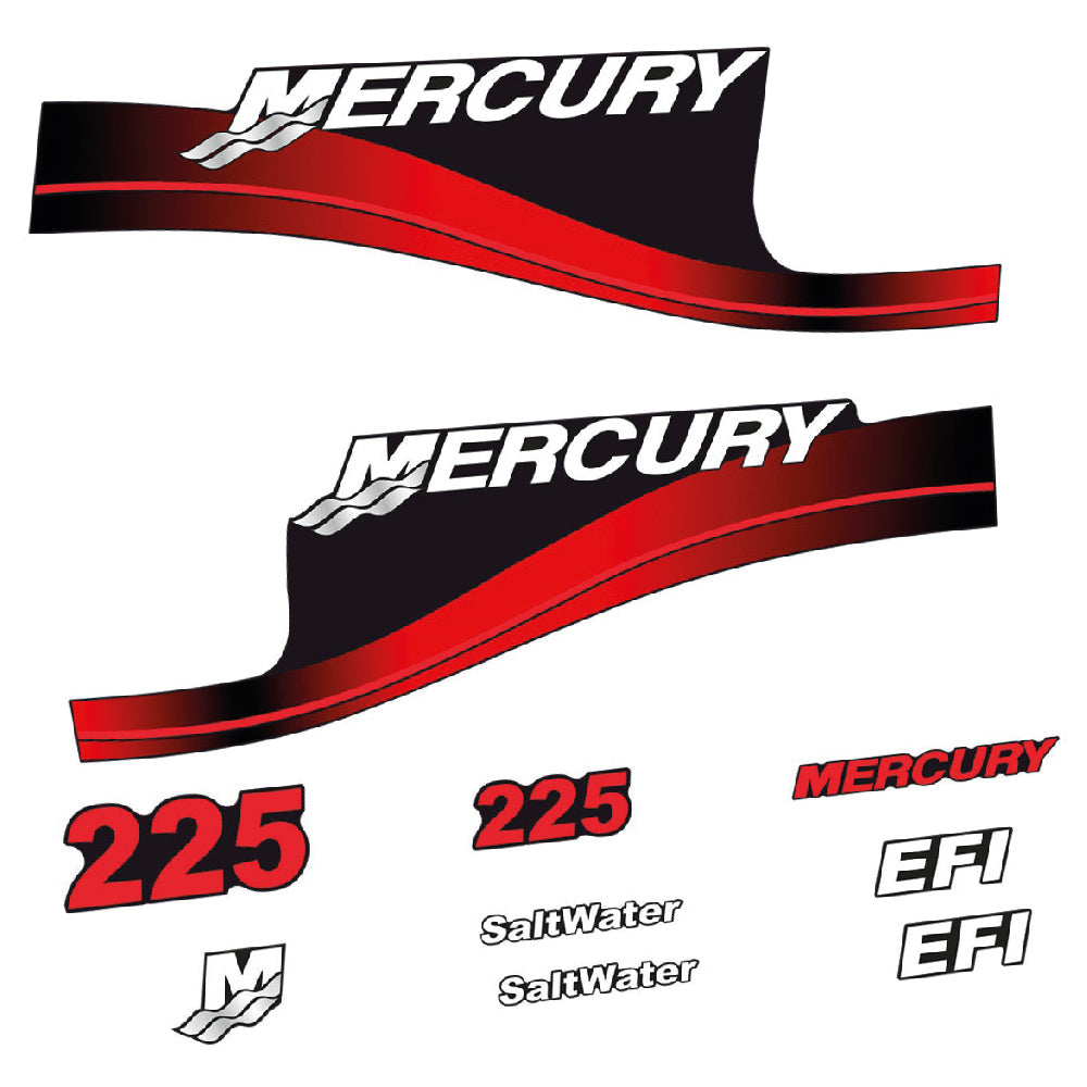 Tarrat Yhteensopiva Mercury 225HV EFI SaltWater perämoottori vinyylitarrat