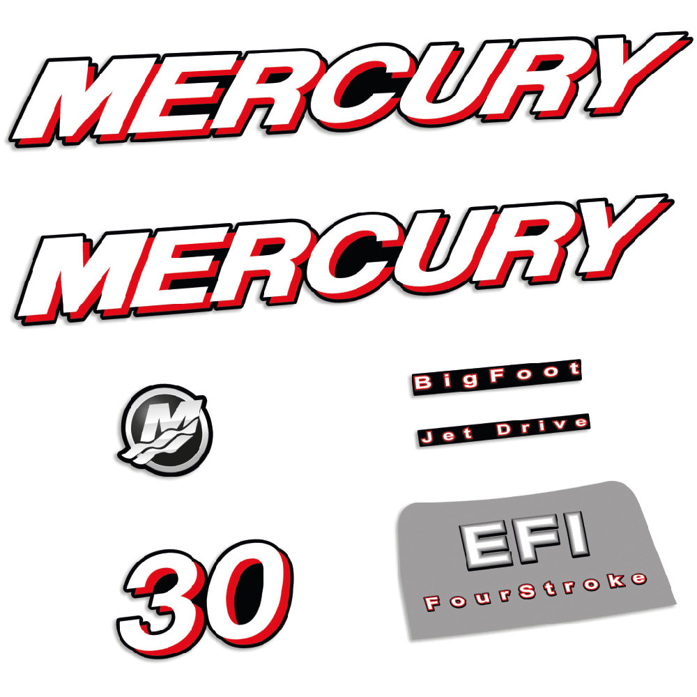 Tarrat Mercury 30HV Nelitahtimoottori EFI 2006-2010 perämoottori vinyylitarrat