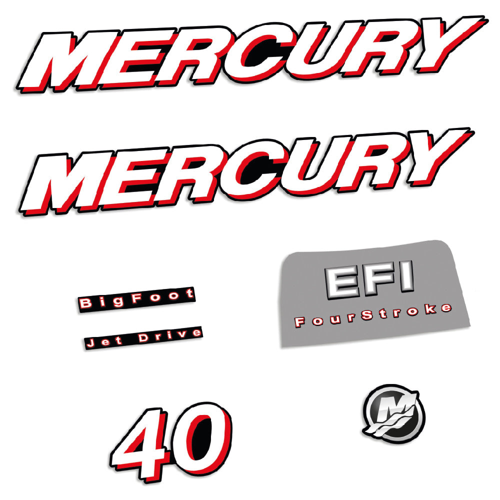 Tarrat Mercury 40HV Nelitahtimoottori EFI 2006-2010 perämoottori vinyylitarrat