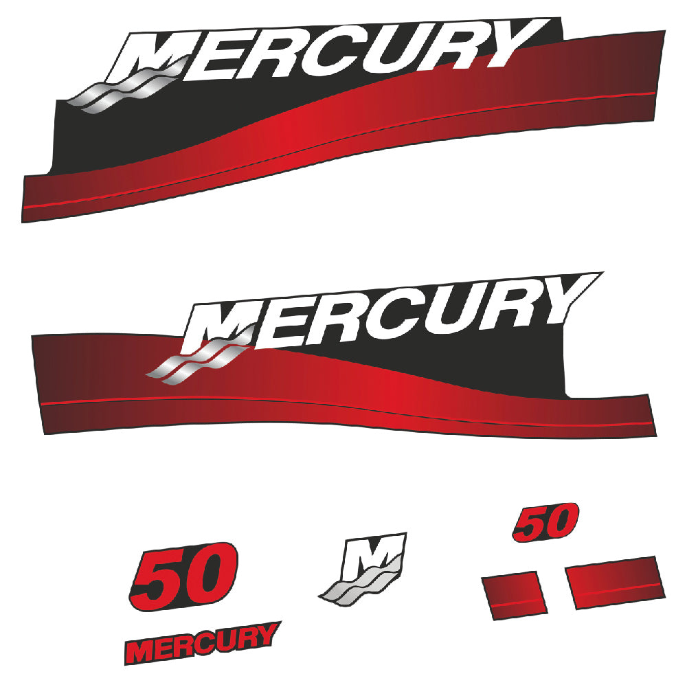 Tarrat Mercury 50HV Kaksitahtimoottori perämoottori vinyylitarrat