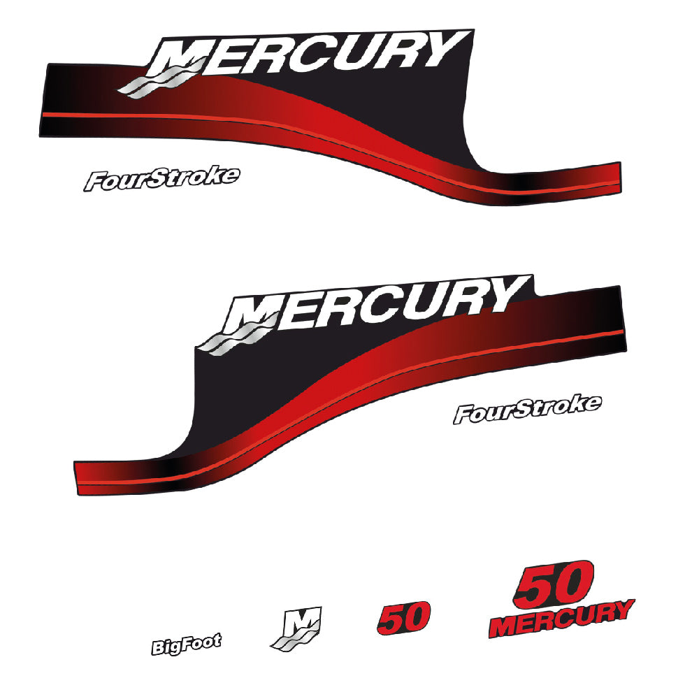 Tarrat Mercury 50HV Nelitahtimoottori perämoottori vinyylitarrat