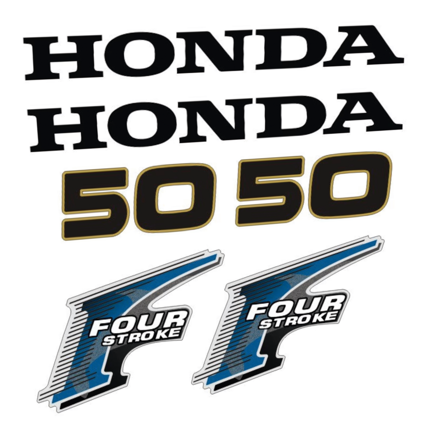 Honda BF50 50 HV Four Stroke -perämoottorin vinyylitarrat