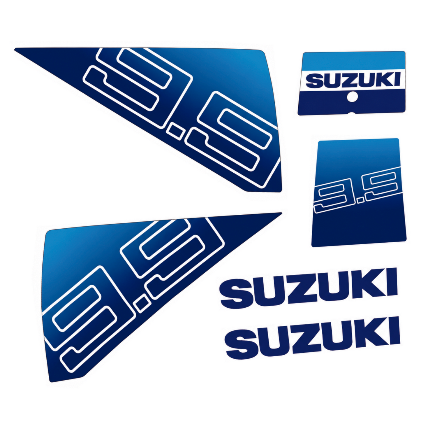 Suzuki DT9.9 9.9 HV 2-tahti 1984 -perämoottorin vinyylitarrat