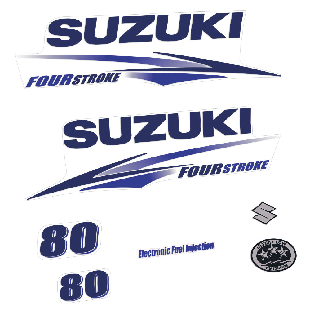 Tarrat Suzuki DF80 80HV Nelitahtimoottori valkoinen katte 2010-2013 perämoottori vinyylitarrat