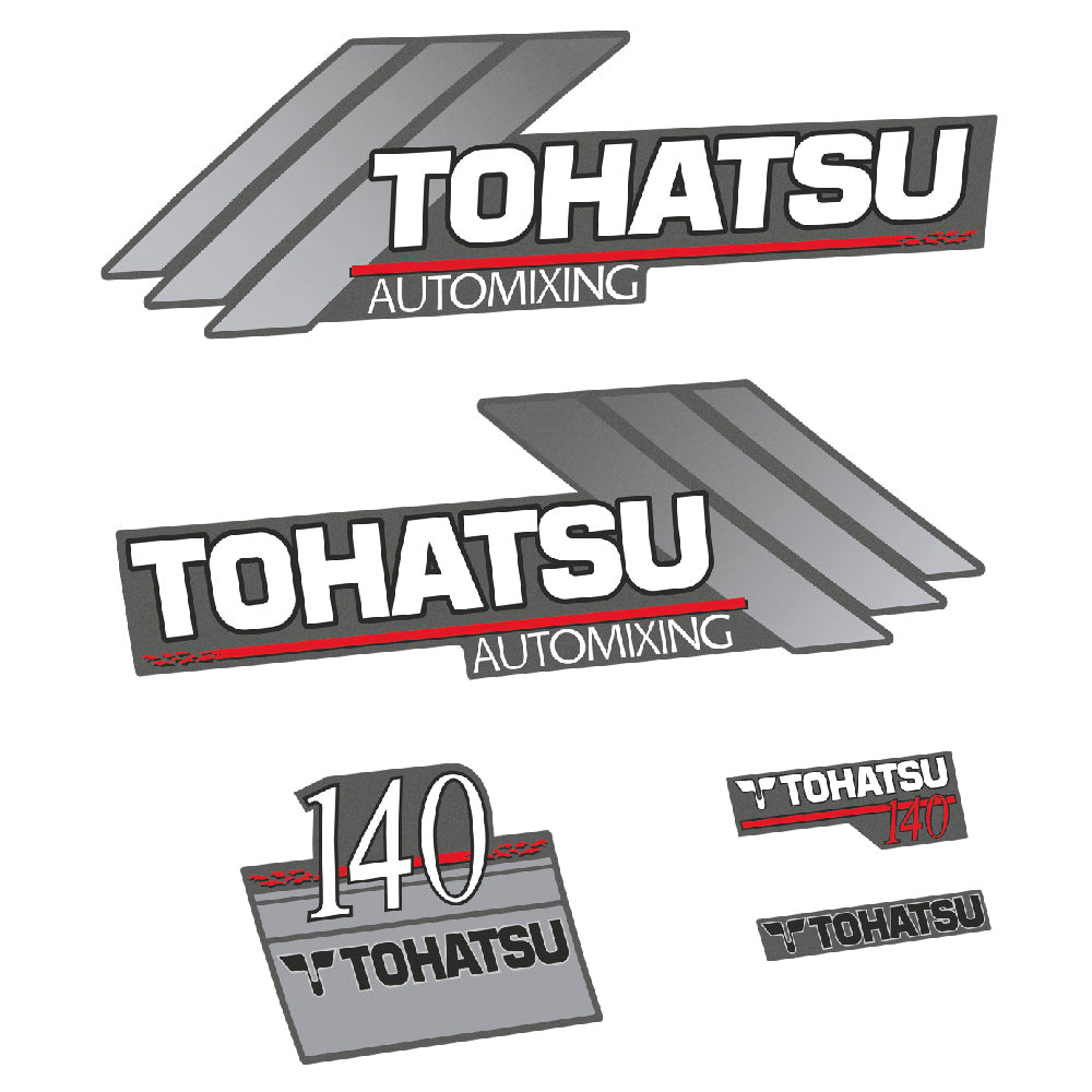 Tarrat Tohatsu 140HV Kaksitahtimoottori öljyn automaattinen sekoitus perämoottori vinyylitarrat