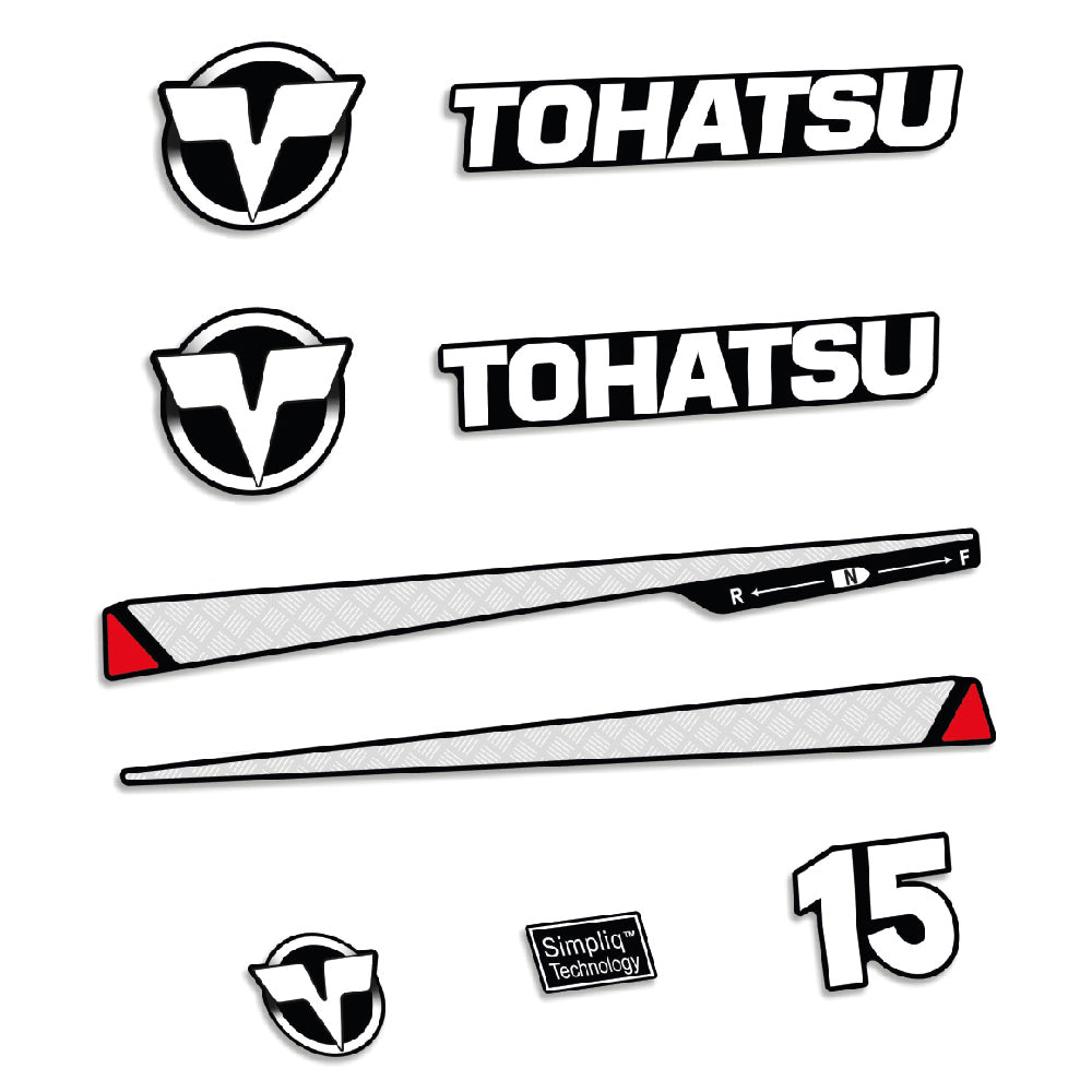 Tarrat Tohatsu 15HV Kaksitahtimoottori perämoottori vinyylitarrat