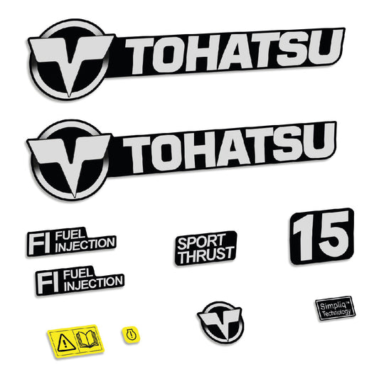Tarrat Tohatsu 15HV Nelitahtimoottori EFI perämoottori vinyylitarrat