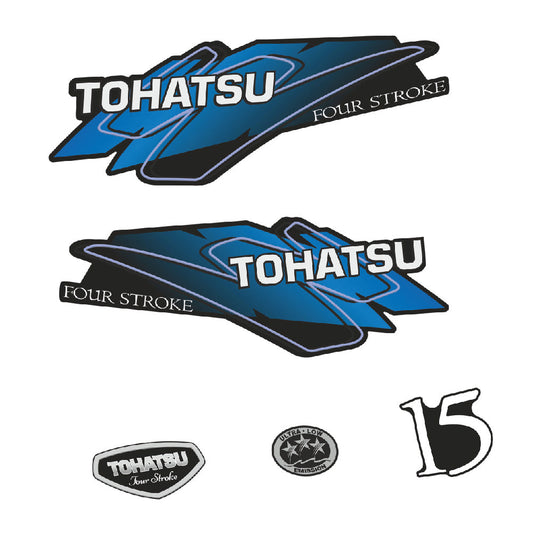 Tarrat Tohatsu 15HV Nelitahtimoottori perämoottori vinyylitarrat