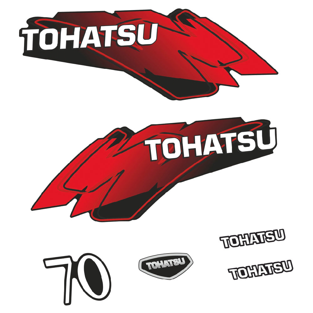 Tarrat Tohatsu 70HV Kaksitahtimoottori perämoottori vinyylitarrat