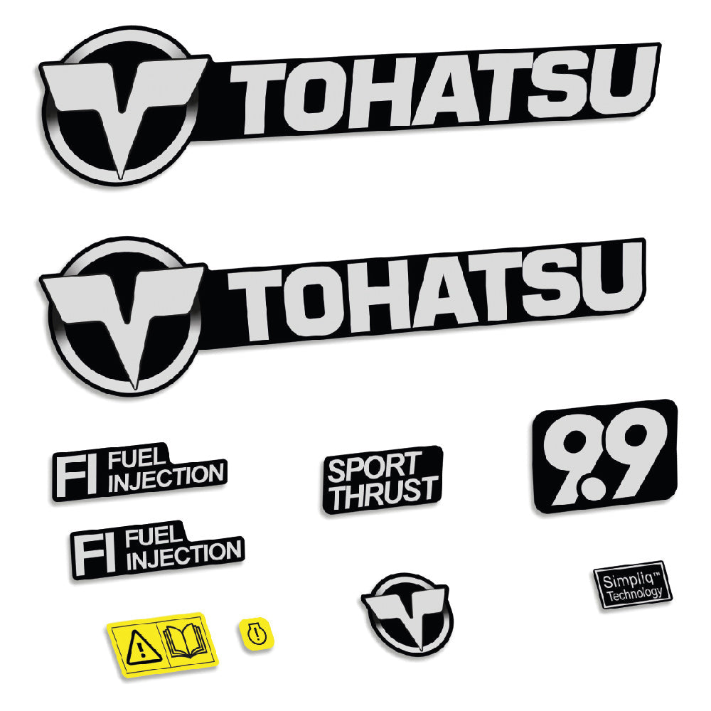 Tarrat Tohatsu 9.9HV Nelitahtimoottori EFI perämoottori vinyylitarrat