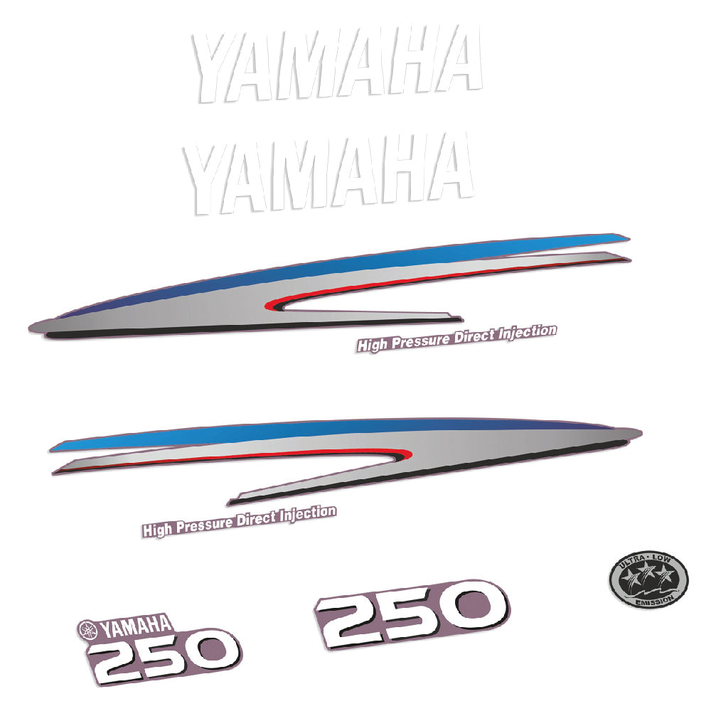 Tarrat Yamaha 250HV HVDI Kaksitahtimoottori perämoottori vinyylitarrat