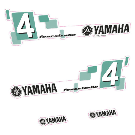 Tarrat Yamaha 4HV Nelitahtimoottori valkoinen katte perämoottori vinyylitarrat
