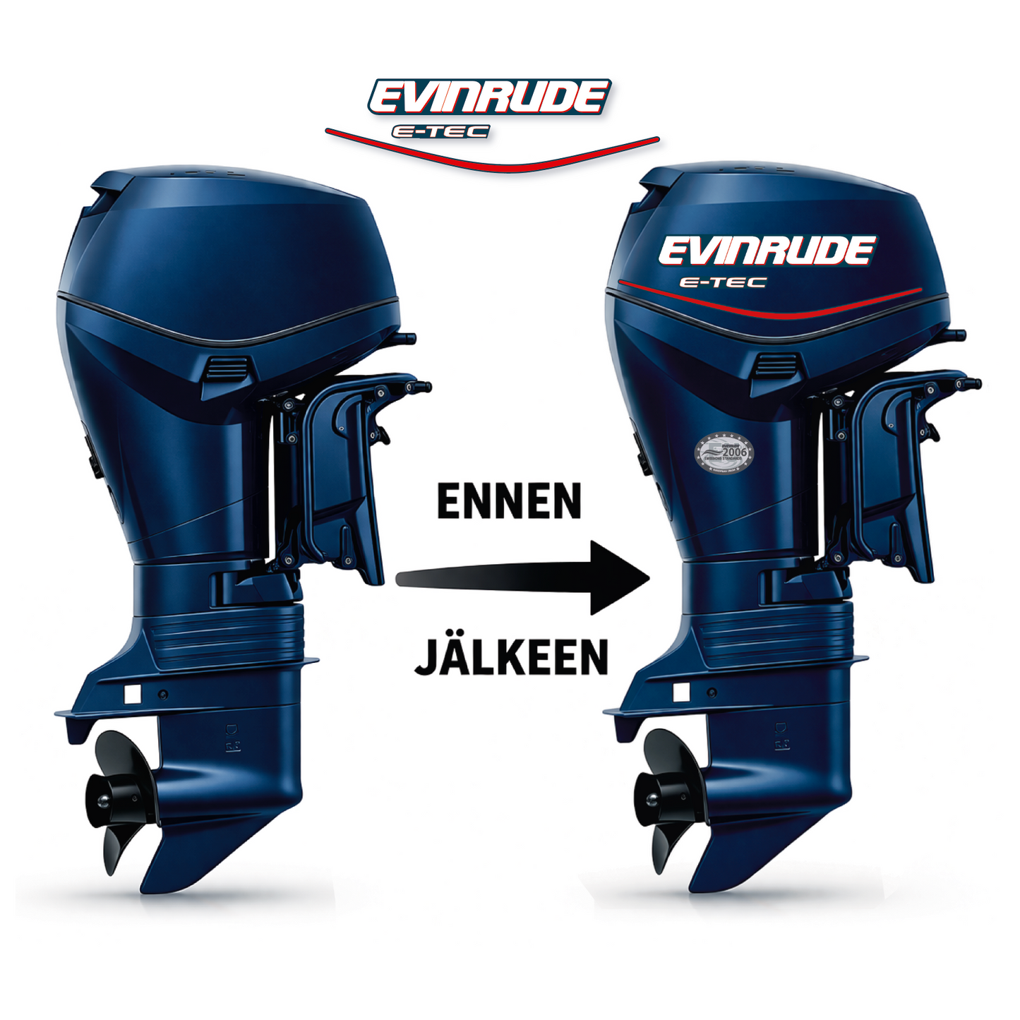 Tarrat Yhteensopiva Evinrude 60HV E-tec Perämoottori vinyylitarrat