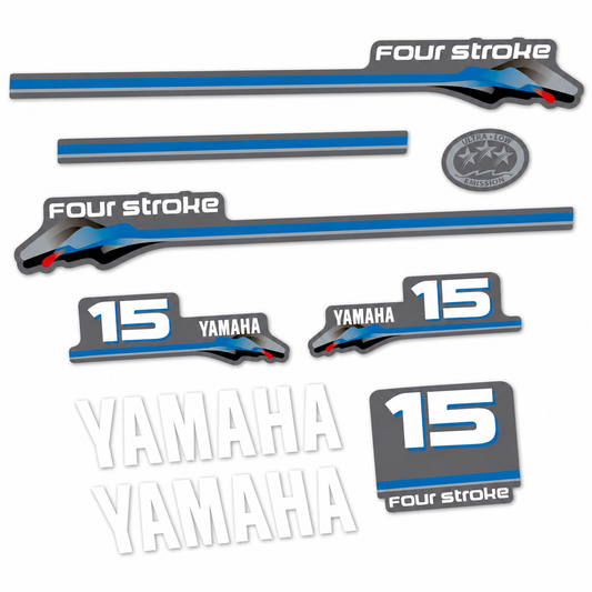 Tarrat Yhteensopiva Yamaha 15 HV Nelitahtimoottori 2000 perämoottori vinyylitarrat