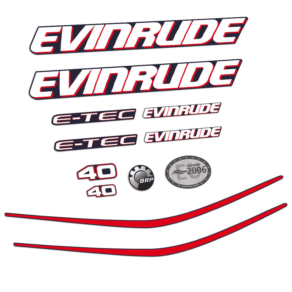 Tarrat Evinrude 40HV E-tec perämoottori vinyylitarrat