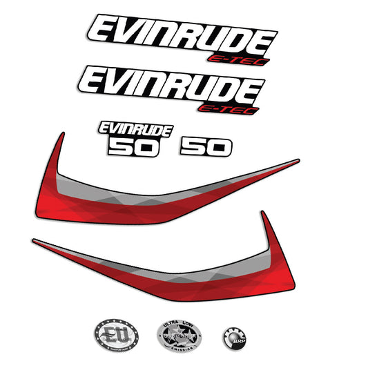 Tarrat Evinrude 50HV e-tec 2015 2016 perämoottori Harmaa katte vinyylitarrat
