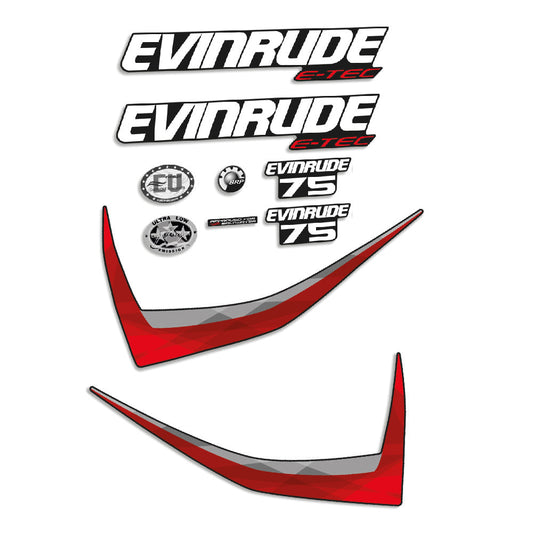 Tarrat Evinrude 75HV E-tec 2014-2015 harmaa katte perämoottori vinyylitarrat