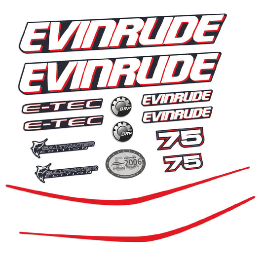 Tarrat Evinrude 75HV E-tec perämoottori vinyylitarrat