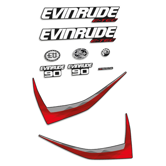 Tarrat Evinrude 90HV E-tec 2014-2015 harmaa katte perämoottori vinyylitarrat