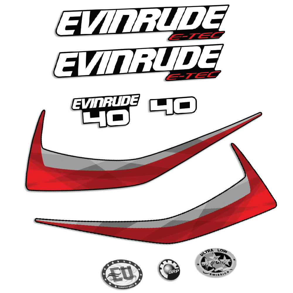 Tarrat Evinrude 40HV E-tec 2015-2016 Harmaa katte perämoottori vinyylitarrat