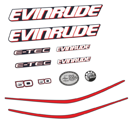 Tarrat Evinrude 50HV E-tec Perämoottori vinyylitarrat