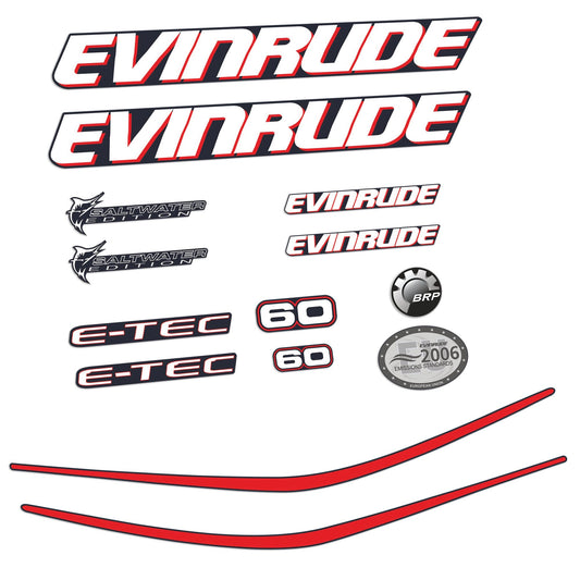 Tarrat Evinrude 60HV E-tec Perämoottori vinyylitarrat
