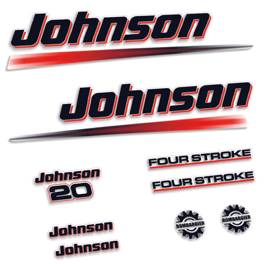 Tarrat Johnson 20HV Nelitahtimoottori perämoottori vinyylitarrat