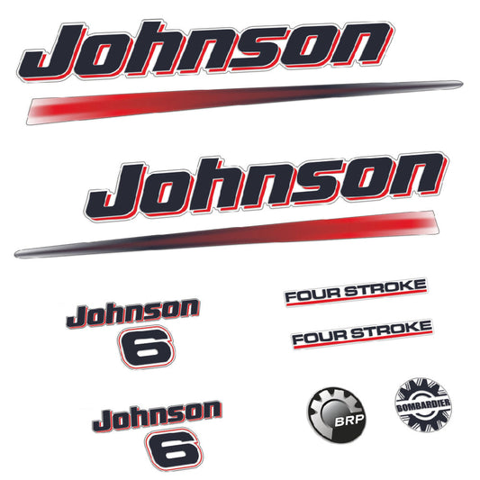 Tarrat Johnson 6HV Nelitahtimoottori perämoottori vinyylitarrat