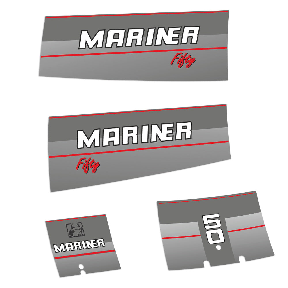 Tarrat Mariner 50HV Viisikymmentä 1991-1996 kaksitahtimoottori perämoottori vinyylitarrat