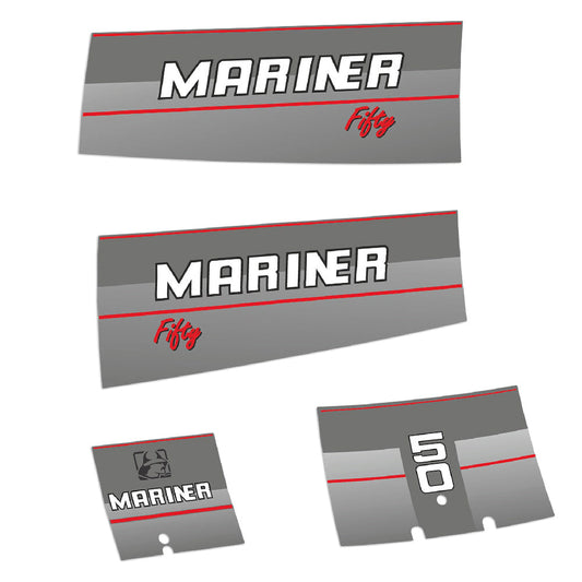 Tarrat Mariner 50HV Viisikymmentä 1991-1996 kaksitahtimoottori perämoottori vinyylitarrat