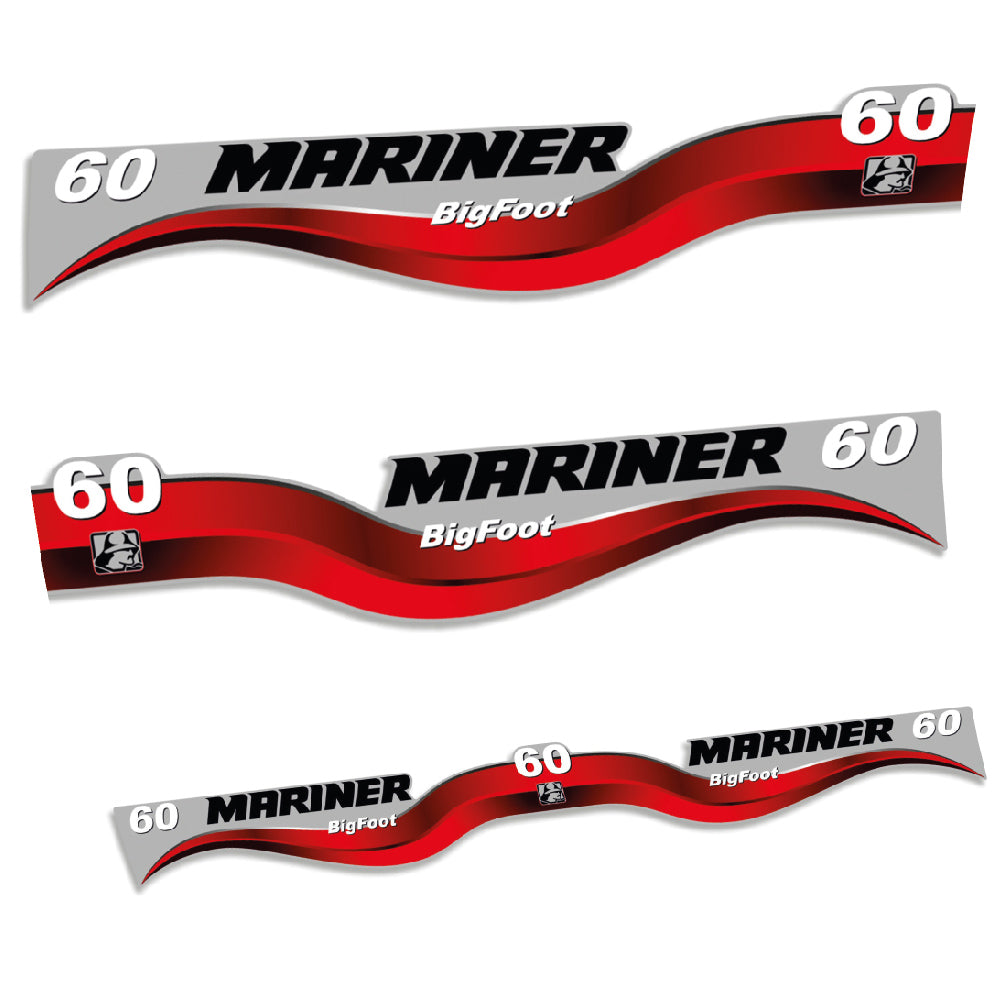 Tarrat Mariner 60HV Big Foot kaksitahtimoottori 2003-2012 perämoottori vinyylitarrat