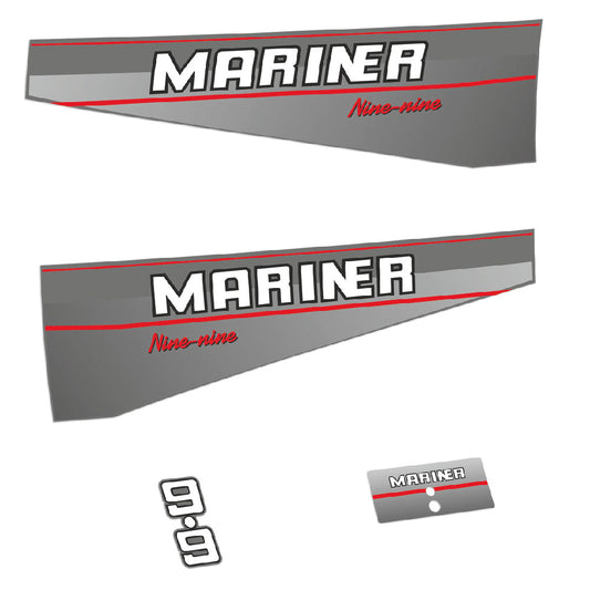 Tarrat Mariner 9.9HV Yhdeksän-yhdeksän 1991-1996 kaksitahtimoottori perämoottori vinyylitarrat