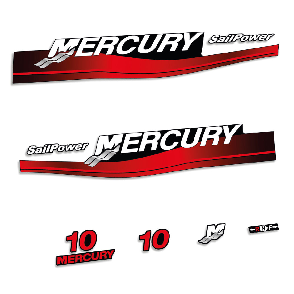 Tarrat Mercury 10HV Kaksitahtimoottori Sail Power 1999-2006 perämoottori vinyylitarrat