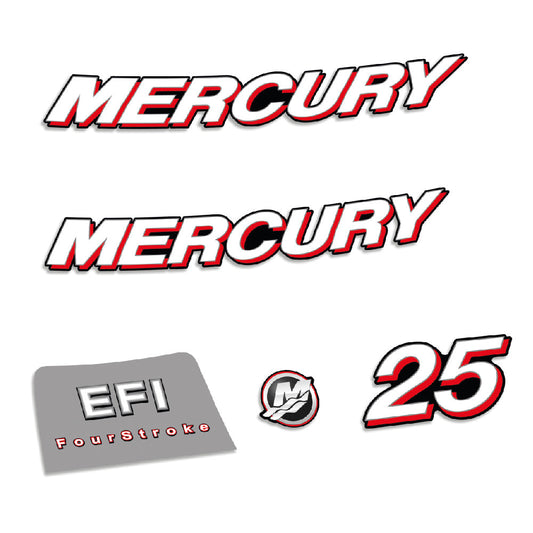 Tarrat Mercury 25HV Nelitahtimoottori EFI 2006-2012 perämoottori vinyylitarrat