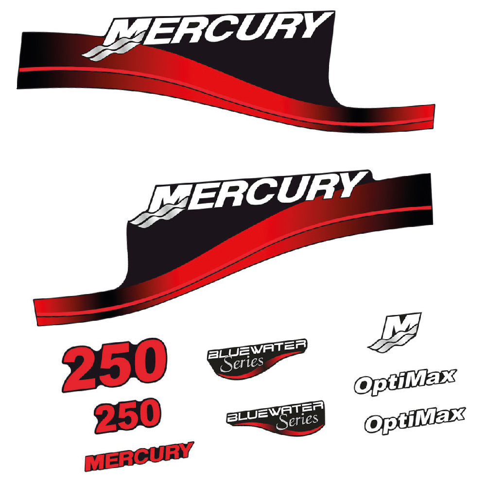 Tarrat Mercury 250HV Optimax BlueWater perämoottori vinyylitarrat