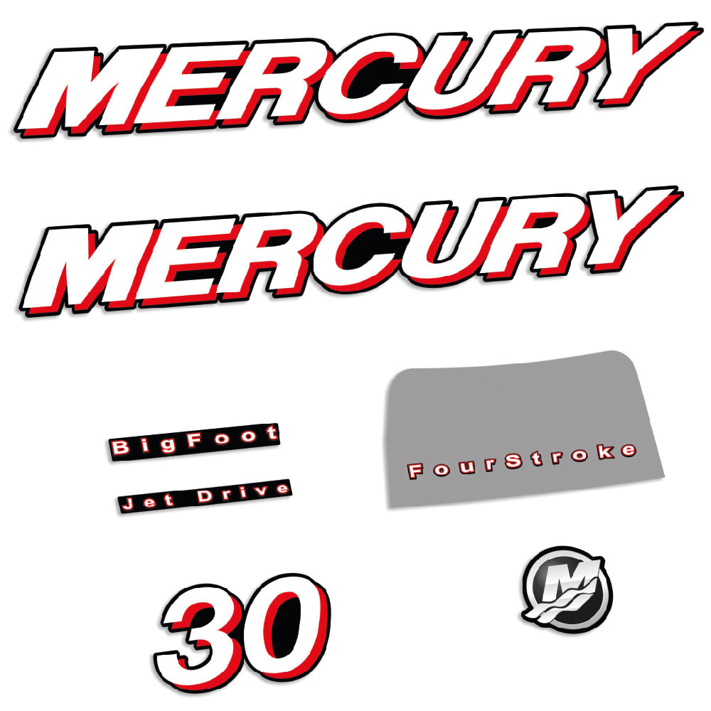 Tarrat Mercury 30HV Nelitahtimoottori 2006-2010 perämoottori vinyylitarrat