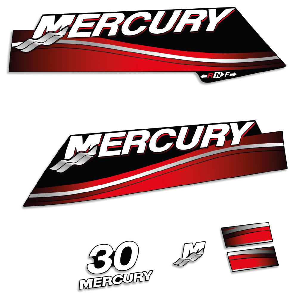 Tarrat Mercury 30HV Kaksitahtimoottori 2006-2010 suojakotelo tohatsu perämoottori vinyylitarrat